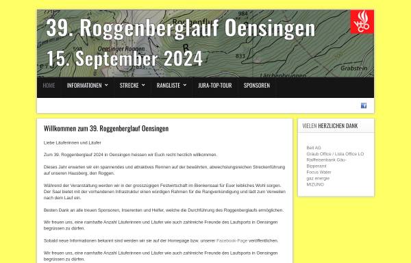 Vorschau von www.roggenberglauf.ch, Roggenberglauf Oensingen