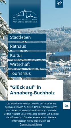 Vorschau der mobilen Webseite www.annaberg-buchholz.de, Annaberg-Buchholz