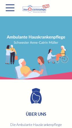 Vorschau der mobilen Webseite ambulante-hauskrankenpflege.de, Ambulante Hauskrankenpflege Schwester Anne-Catrin Müller