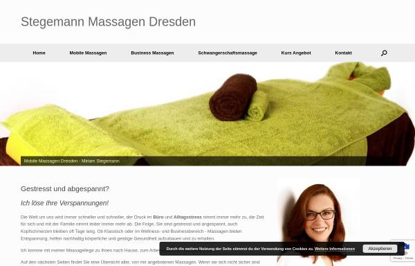 Vorschau von www.stegemann-massagen.de, Mobile Massage Dresden | Ihr Wohlfühl-Service