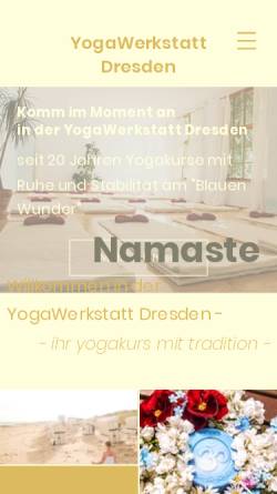Vorschau der mobilen Webseite www.yoga-werkstatt-dresden.de, Yogawerkstatt Dresden