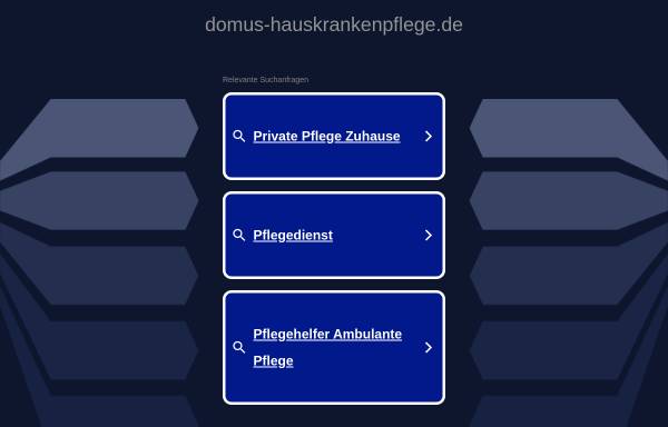 Vorschau von www.domus-hauskrankenpflege.de, DOMUS Hauskrankenpflege