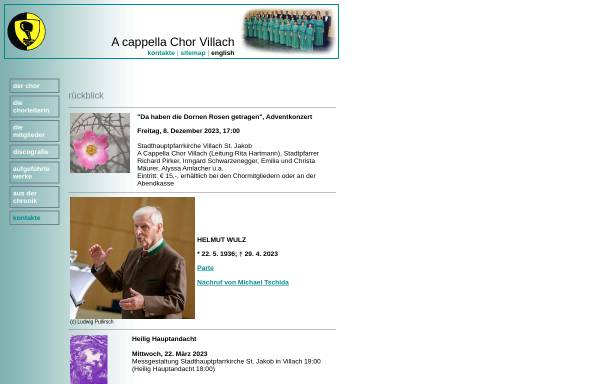 Vorschau von www.a-cappella-chor-villach.chor.at, A cappella Chor Villach