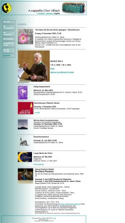 Vorschau der mobilen Webseite www.a-cappella-chor-villach.chor.at, A cappella Chor Villach