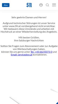 Vorschau der mobilen Webseite www.salzburg.com, Salzburger Kulturvereinigung