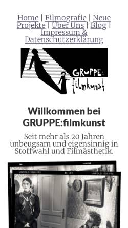 Vorschau der mobilen Webseite www.gruppefilmkunst.com, GRUPPE:filmkunst