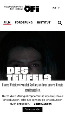 Vorschau der mobilen Webseite filminstitut.at, Österreichisches Filminstitut