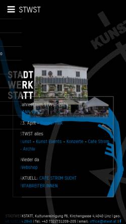 Vorschau der mobilen Webseite stwst.at, Stadtwerkstatt