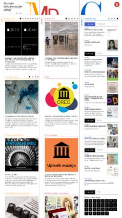 Vorschau der mobilen Webseite www.mdc.hr, Kroatien, Dokumentationszentrum für Museen