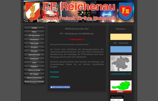 Vorschau von ff-reichenau.jimdo.com, Freiwillige Feuerwehr Reichenau im Mühlkreis