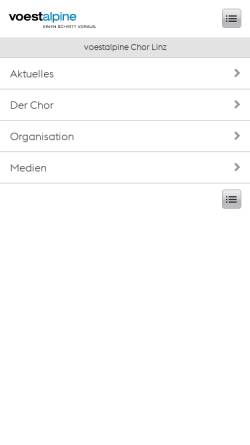 Vorschau der mobilen Webseite www.voestalpine.com, VOEST-Chor Linz