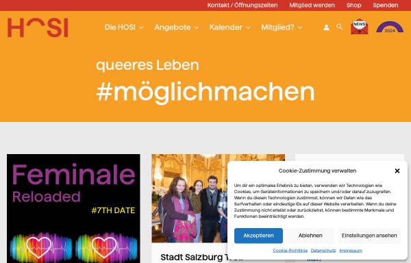 Vorschau von www.hosi.or.at, Homosexuelle Initiative Salzburg