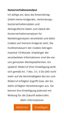 Vorschau der mobilen Webseite emons-verlag.de, Emons Verlag