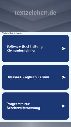 Vorschau der mobilen Webseite www.textzeichen.de, EuGeP Röthlein und Karlowski GbR