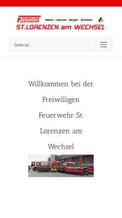 Vorschau der mobilen Webseite www.ff-lorenzen-wechsel.at, Freiwillige Feuerwehr St. Lorenzen am Wechsel