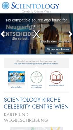 Vorschau der mobilen Webseite www.scientology-ccvienna.org, Scientology Kirche Celebrity Centre Wien