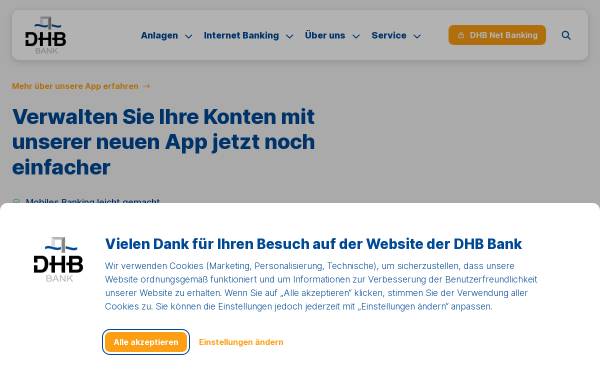 Vorschau von dhbbank.de, Demir Halk Bank (Nederland) N.V.