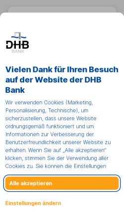 Vorschau der mobilen Webseite dhbbank.de, Demir Halk Bank (Nederland) N.V.