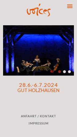 Vorschau der mobilen Webseite www.kulturgut-holzhausen.de, KulturGut Holzhausen e.V.