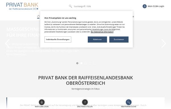 Vorschau von www.privatbank.at, OÖBV PRIVAT BANK AG