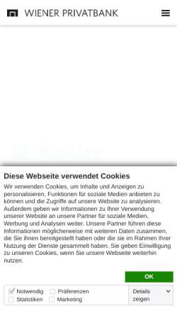 Vorschau der mobilen Webseite www.wienerprivatbank.com, Wiener Privatbank Immobilieninvest AG