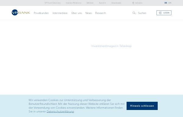 Vorschau von www.vpbank.ch, Verwaltungs- und Privatbank (Schweiz) AG