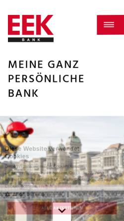 Vorschau der mobilen Webseite www.eek.ch, Bank EEK