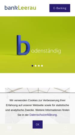 Vorschau der mobilen Webseite www.bankleerau.ch, Bank Leerau