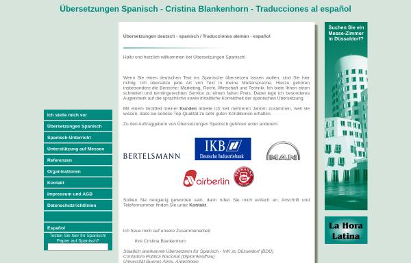 Vorschau von www.uebersetzungen-spanisch.de, Cristina Blankenhorn