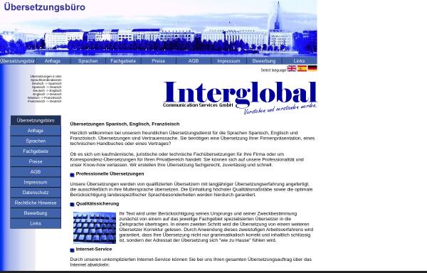 Vorschau von www.inter-global.de, Interglobal Communication Services GmbH