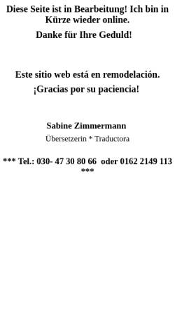 Vorschau der mobilen Webseite www.carpintera.de, Sabine Zimmermann