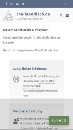 Vorschau der mobilen Webseite www.thailaendisch.de, Sebastian Kiesow, Erik Schottstädt & Prarop Phayaksri