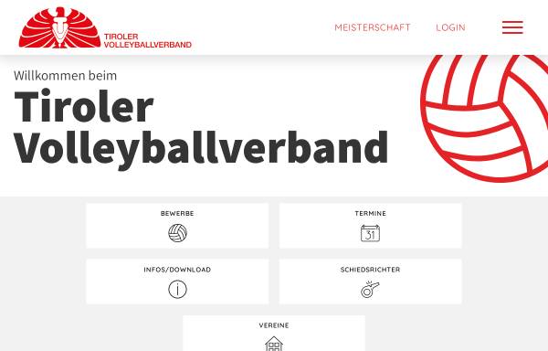 Vorschau von www.tvv.at, Tiroler Volleyballverband