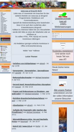Vorschau der mobilen Webseite www.wax.at, Wax.at - Retten-Schützen-Löschen-Bergen