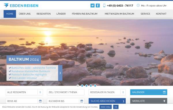 Vorschau von www.ebden-reisen.de, Ebden-Reisen
