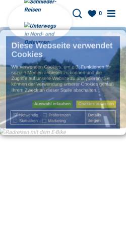 Vorschau der mobilen Webseite www.baltikum24.de, Schnieder Reisen