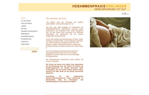 Vorschau von www.hebammenpraxisesslingen.de, Hebammenpraxis Esslingen