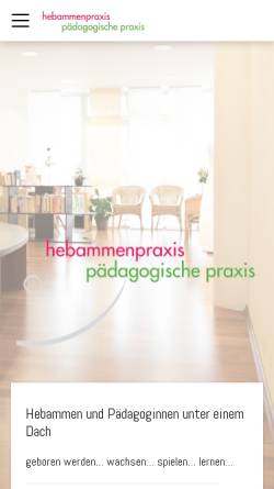 Vorschau der mobilen Webseite hebammen-und-paedagoginnen.de, Hebammen- und Pädagogische Praxis Filderstadt