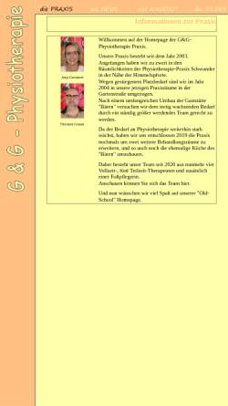 Vorschau der mobilen Webseite www.gg-physiotherapie.de, G&G-Physiotherapie