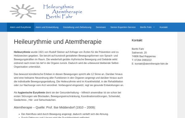 Vorschau von www.atemtherapie-fahr.de, Atemtherapie Berthi Fahr