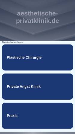 Vorschau der mobilen Webseite www.aesthetische-privatklinik.de, Privatklinik für Ästhetisch-Plastische Chirurgie