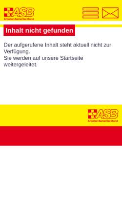 Vorschau der mobilen Webseite www.asb-sandienst.de, ASB Ludwigsburg - Sanitätsdienst