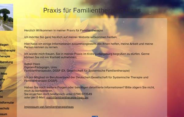 Vorschau von www.familientherapie-haas.de, Praxis für Familientherapie Haas