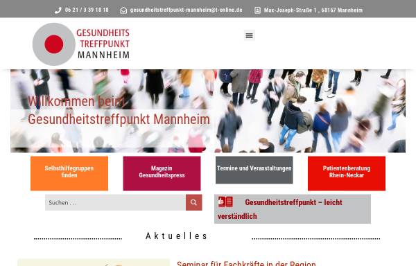 Vorschau von www.gesundheitstreffpunkt-mannheim.de, Der Gesundheitstreffpunkt Mannheim e.V.