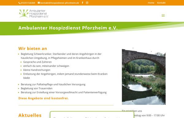 Vorschau von www.hospizdienst-pforzheim.de, Ambulanter Hospizdienst e.V.
