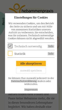 Vorschau der mobilen Webseite www.hebammenpraxis-radolfzell.de, Hebammenpraxis Radolfzell