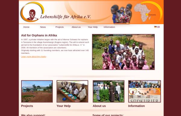 Vorschau von www.lebenshilfe-afrika.de, Lebenshilfe für Afrika e.V.