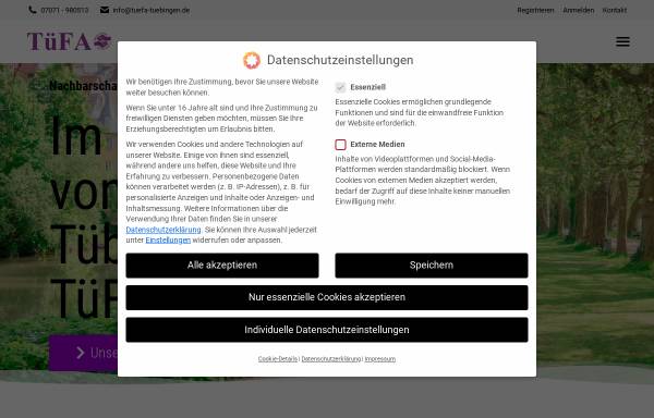 Vorschau von www.tuefa-tuebingen.de, Tübinger Familien- und Altershilfe e. V.