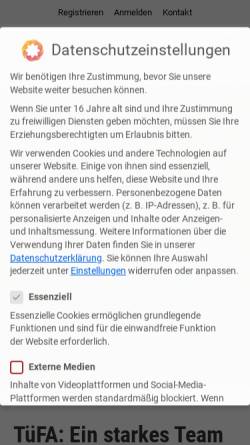 Vorschau der mobilen Webseite www.tuefa-tuebingen.de, Tübinger Familien- und Altershilfe e. V.
