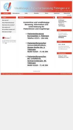 Vorschau der mobilen Webseite www.patientenberatung-tuebingen.de, Unabhängige Patientenberatung Tübingen e. V.
